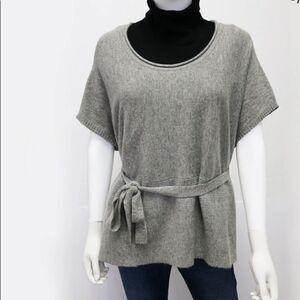 Boatย Neck Half SleevesโBlouseโ-โLightโHeatherโGrey